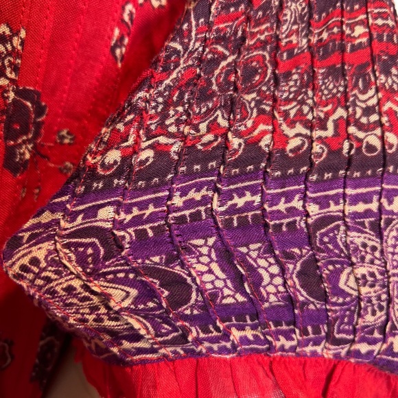 Free People Rare Feeling Border Printed Tiered Maxi Dress *flawed* - Picture 8 of 10